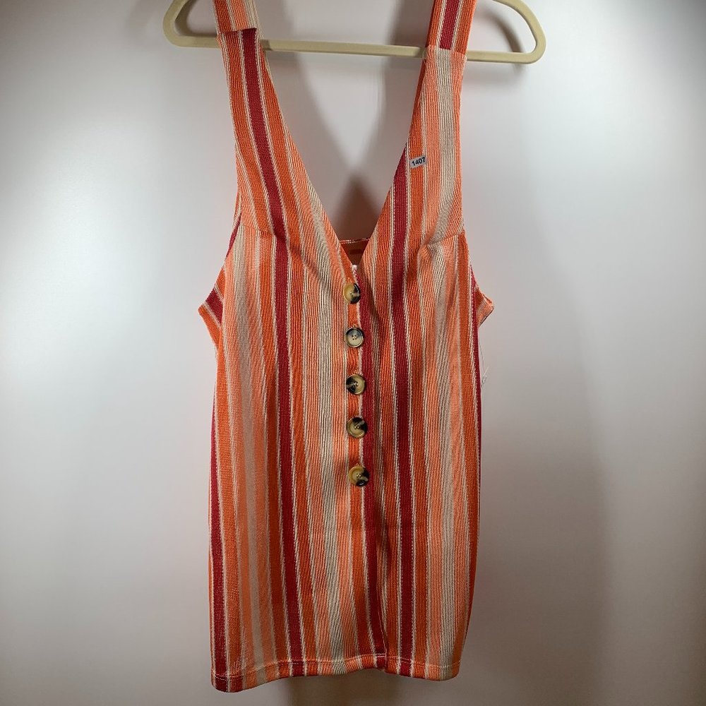 Free People Tank Top Sunset Color stripes NWT! M